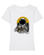 Golden DJ Astronaut Tricou mânecă scurtă guler larg fitted Damă Expresser