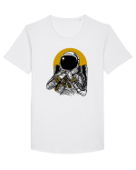 Golden DJ Astronaut Tricou mânecă scurtă guler larg Bărbat Skater