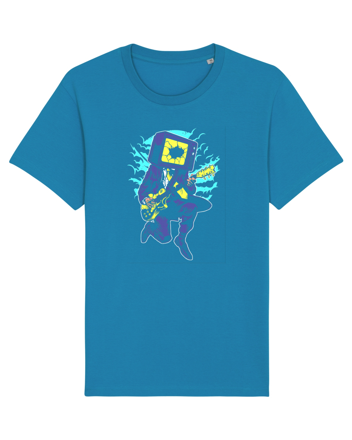 Tricou mânecă scurtă Unisex Rocker Azur