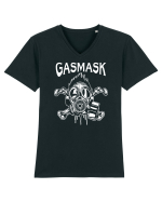 Gasmask Tricou mânecă scurtă guler V Bărbat Presenter