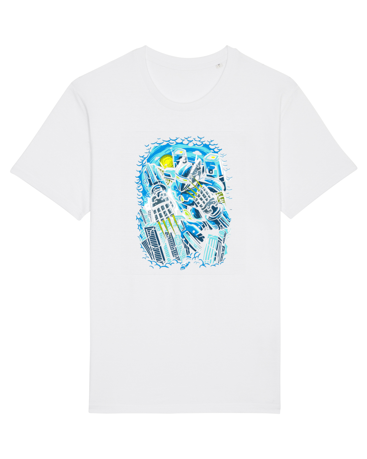 Tricou mânecă scurtă Unisex Rocker White