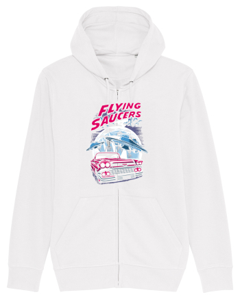 Flying Saucers Vintage Car White