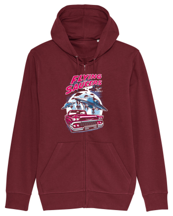 Flying Saucers Vintage Car Burgundy