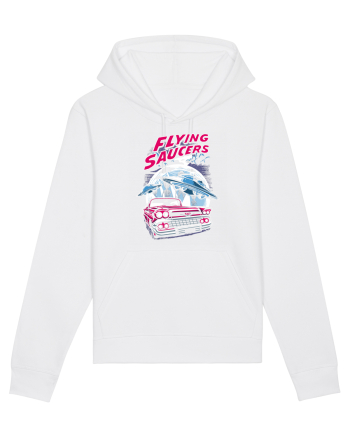 Flying Saucers Vintage Car White