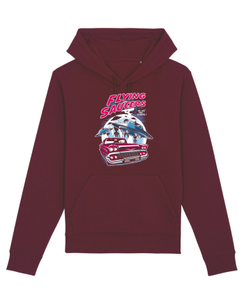 Flying Saucers Vintage Car Burgundy