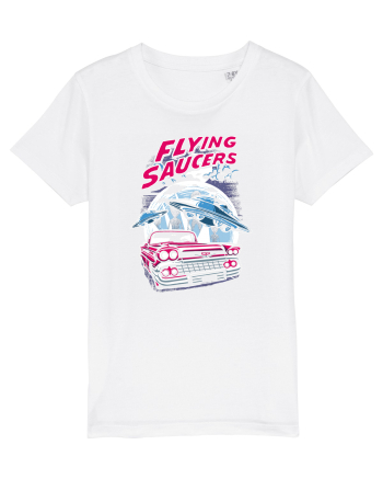 Flying Saucers Vintage Car White
