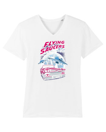 Flying Saucers Vintage Car White