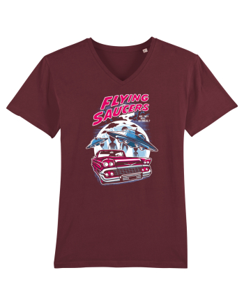 Flying Saucers Vintage Car Burgundy