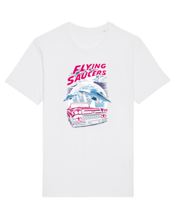 Flying Saucers Vintage Car White