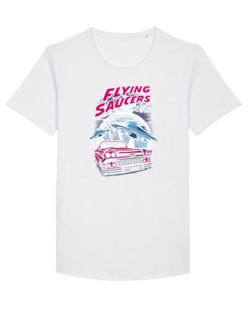 Flying Saucers Vintage Car White