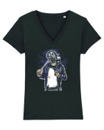 Gasmask Bastard Tricou mânecă scurtă guler V Damă Evoker