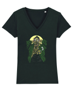 Gasmask Gangsta Tricou mânecă scurtă guler V Damă Evoker