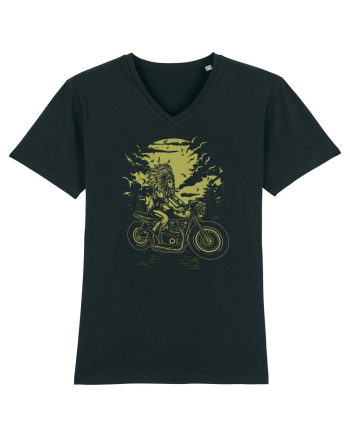 Indian Chief Riding Black