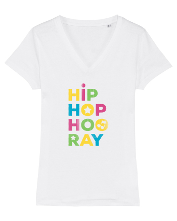 HIP HOP Hooray Retro Style White