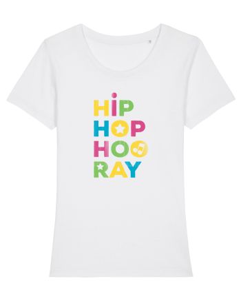 HIP HOP Hooray Retro Style White