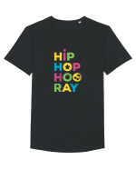 HIP HOP Hooray Retro Style Tricou mânecă scurtă guler larg Bărbat Skater