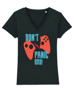 Don't Panic Bro Tricou mânecă scurtă guler V Damă Evoker