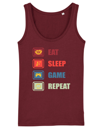 Eat Sleep Game Repeat Burgundy