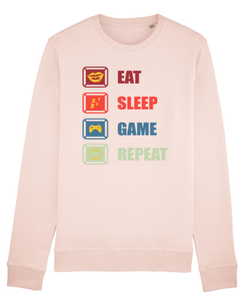 Eat Sleep Game Repeat Candy Pink