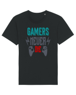 Gamers Never Die Tricou mânecă scurtă Unisex Rocker