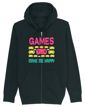 Games Make Me Happy Black