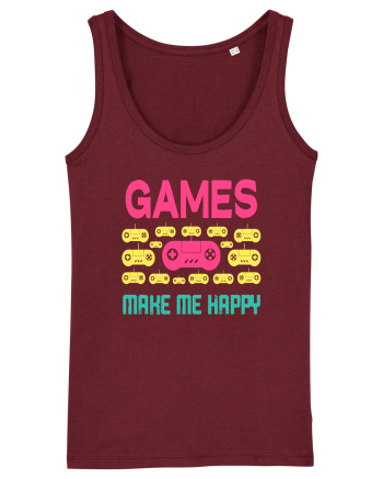 Games Make Me Happy Burgundy