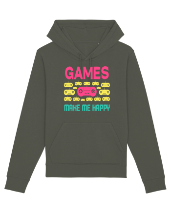 Games Make Me Happy Khaki