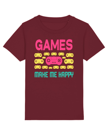 Games Make Me Happy Burgundy