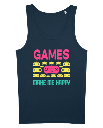 Games Make Me Happy Navy