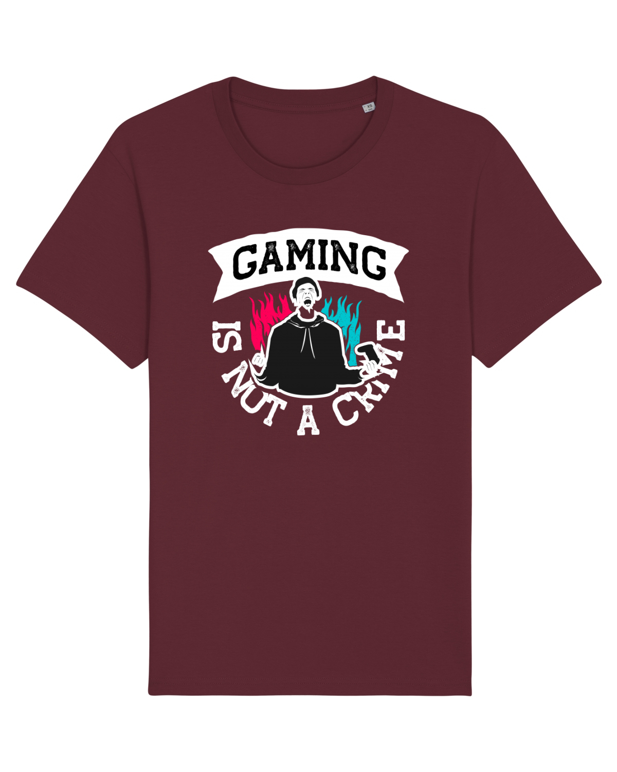 Tricou mânecă scurtă Unisex Rocker Burgundy