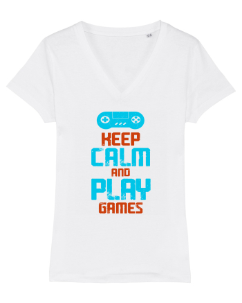 Keep Calm And Play Games White