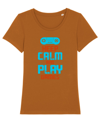 Keep Calm And Play Games Roasted Orange
