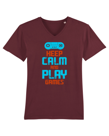 Keep Calm And Play Games Burgundy