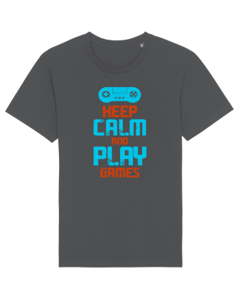 Keep Calm And Play Games Anthracite