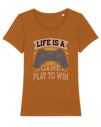 Life Is A Game Play To Win Roasted Orange