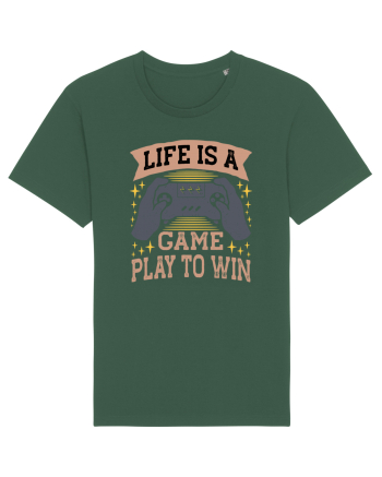 Life Is A Game Play To Win Bottle Green