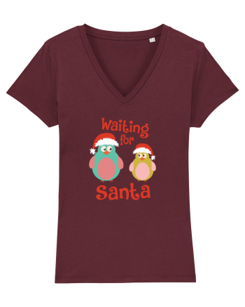 Waiting for Santa Burgundy