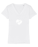 Înghețată și povești Tricou mânecă scurtă guler V Damă Evoker