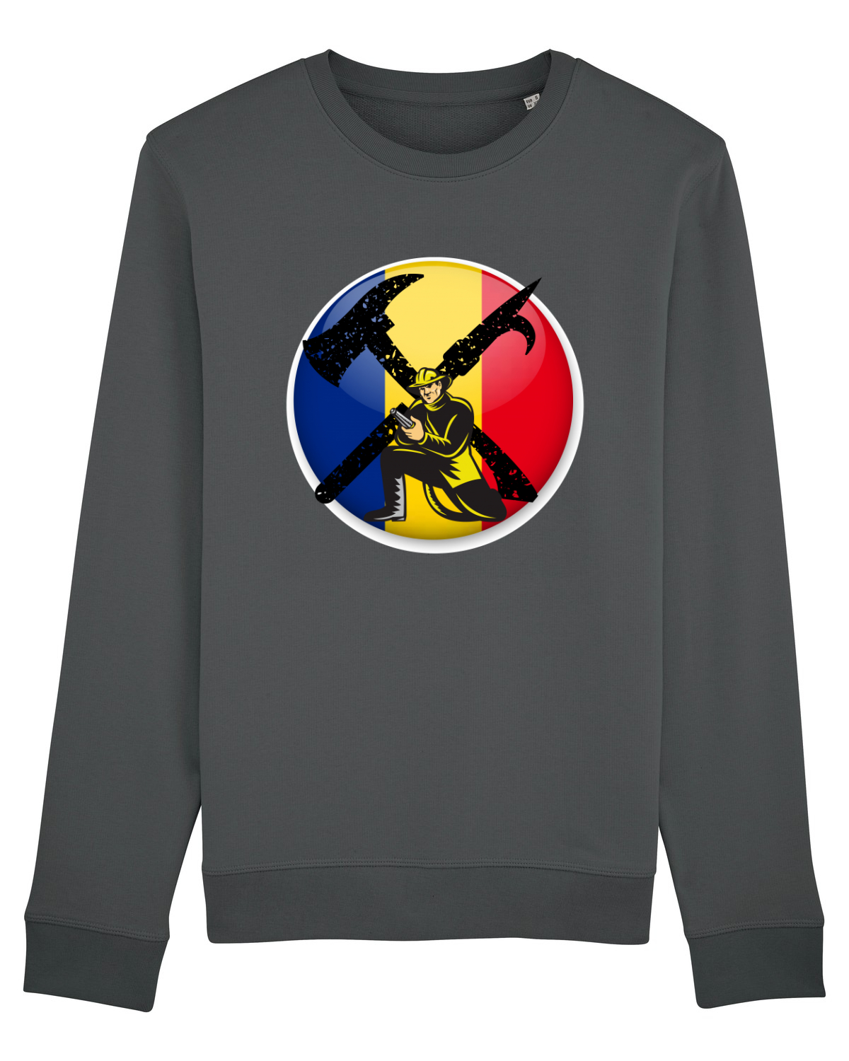 Bluză mânecă lungă Unisex Rise Anthracite