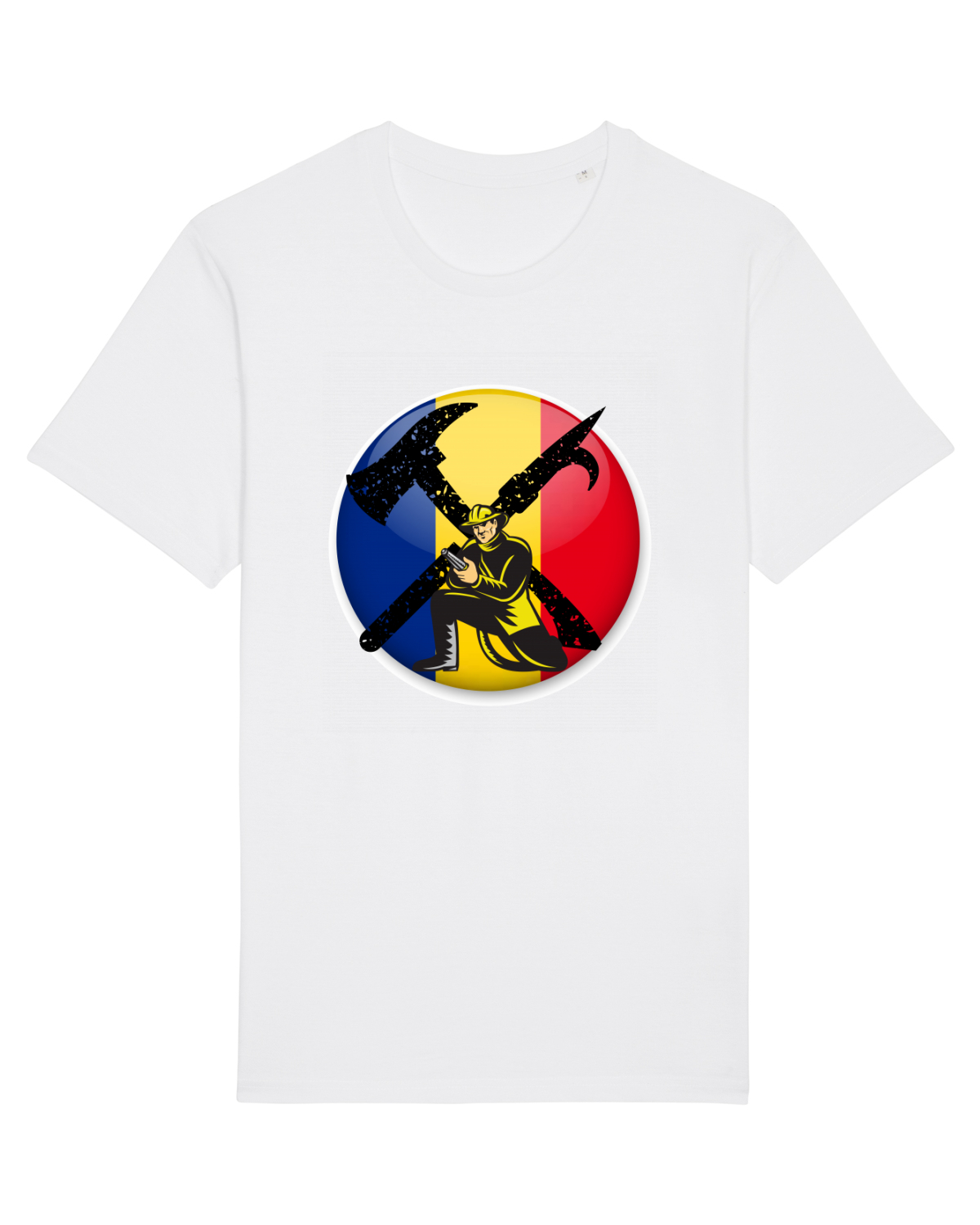 Tricou mânecă scurtă Unisex Rocker White