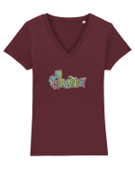 Hi sisters! Tricou mânecă scurtă guler V Damă Evoker