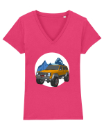 Off Road lover Tricou mânecă scurtă guler V Damă Evoker