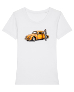  Volkswagen Beetle Tricou mânecă scurtă guler larg fitted Damă Expresser