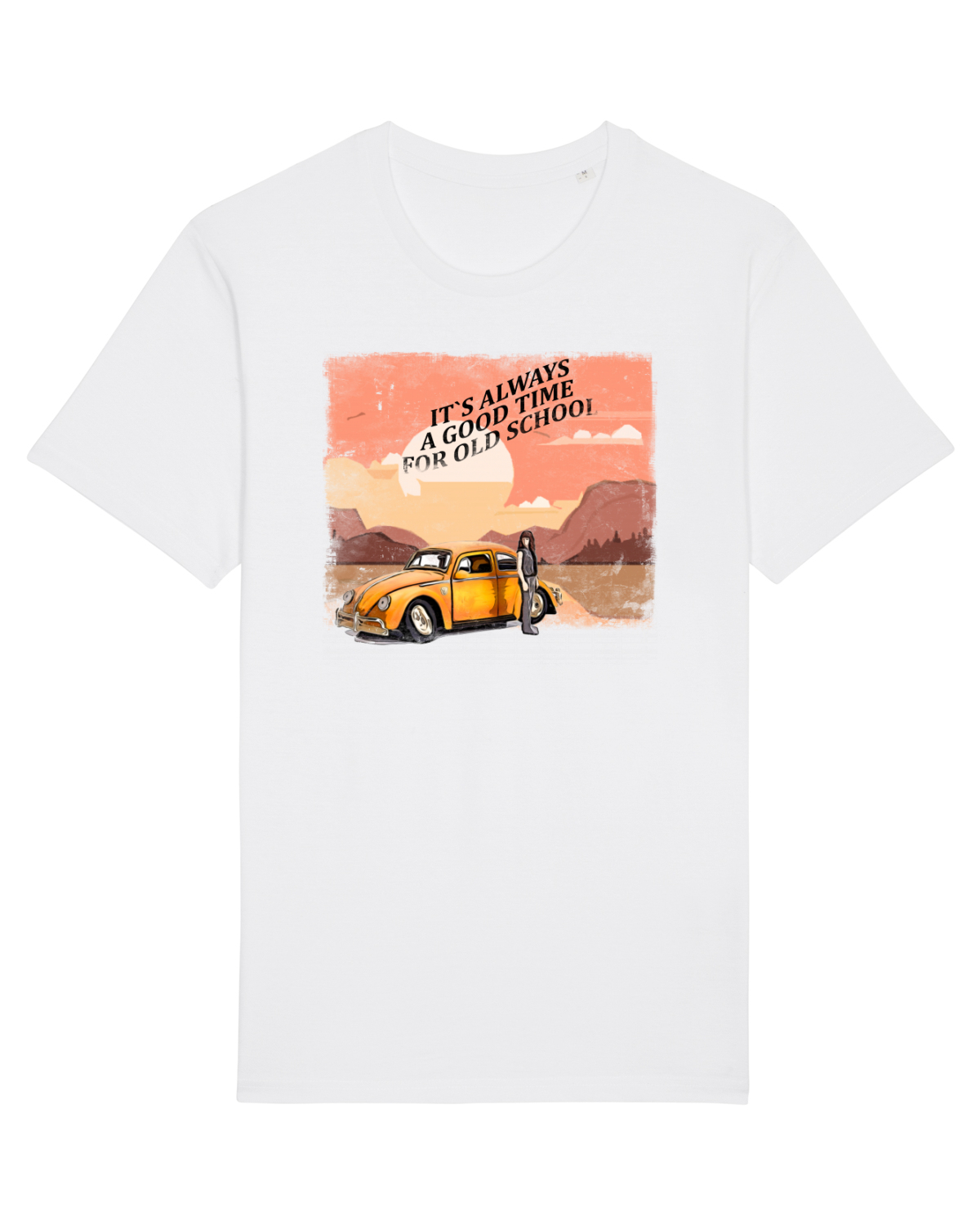 Tricou mânecă scurtă Unisex Rocker White