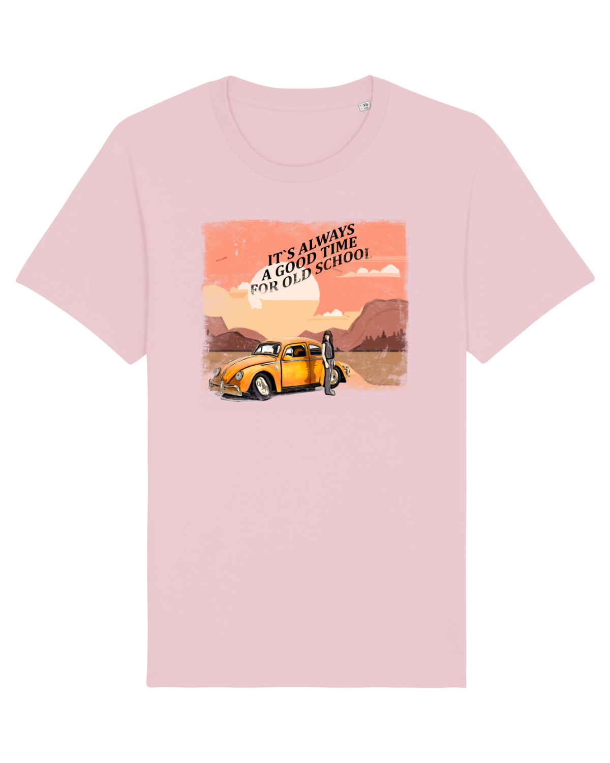 Tricou mânecă scurtă Unisex Rocker Cotton Pink