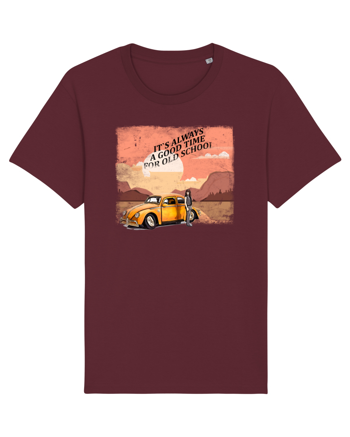 Tricou mânecă scurtă Unisex Rocker Burgundy