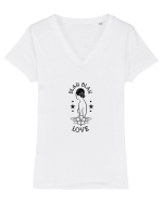 Blah Blah Love Tricou mânecă scurtă guler V Damă Evoker