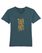 Țuică de Pitești Tricou mânecă scurtă guler V Bărbat Presenter