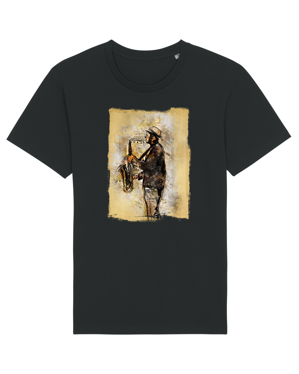 Tricou mânecă scurtă Unisex Rocker Black