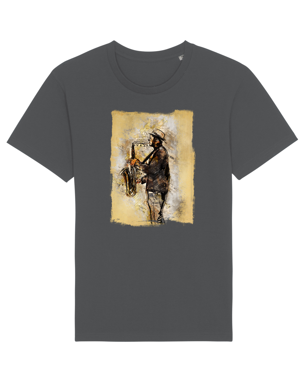 Tricou mânecă scurtă Unisex Rocker Anthracite